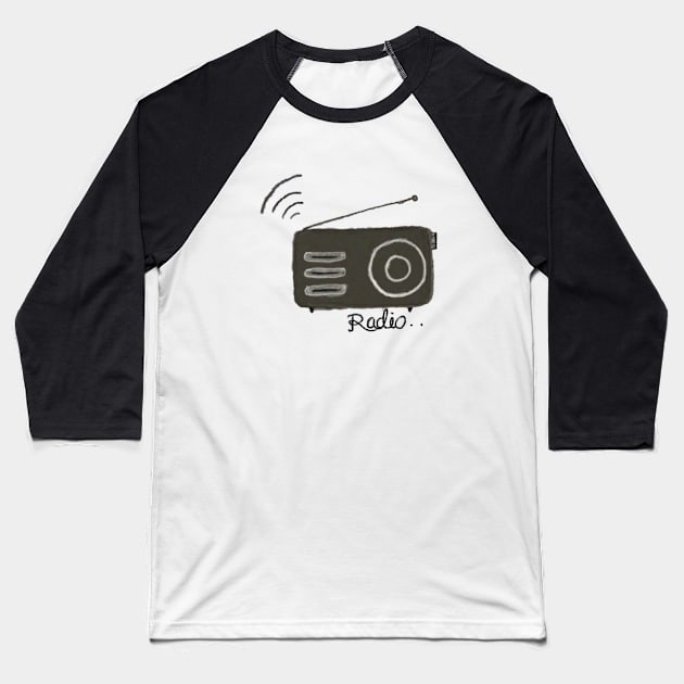 radio Baseball T-Shirt by Jubida Joba